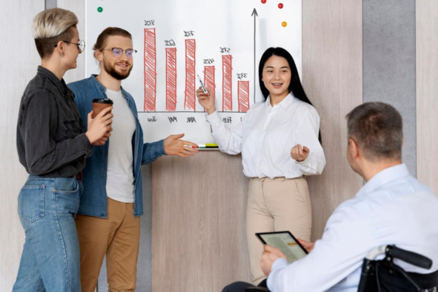 Profesionales de finanzas trabajando en análisis de mercados